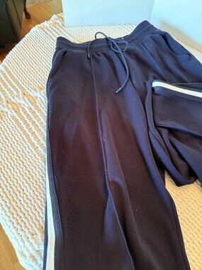T by Talbots navy jogging wide leg pants A-009